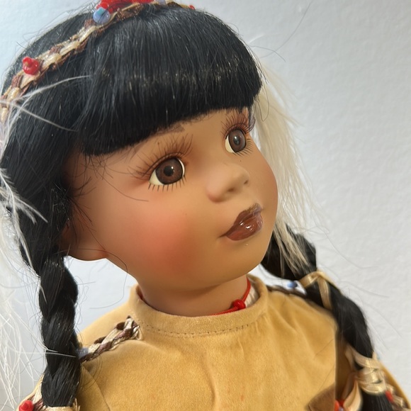 Native American Indian Porcelain Doll Collectible - Picture 2 of 14